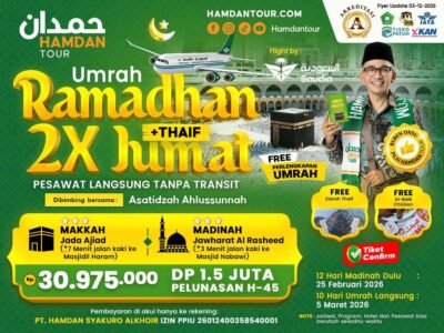 Umrah Ramadhan 2x Jum'at + Thaif Pesawat Tanpa Transit